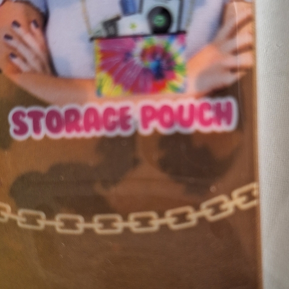 Mask Pouch & Lanyard Carry Pouch 29-inch Gold-Tone Lanyard Chain Chettah Print - Picture 2 of 5